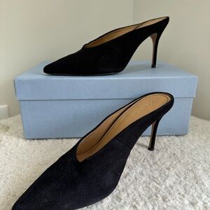 Elegant Black Suede Heels from Europe. Size 39 EU